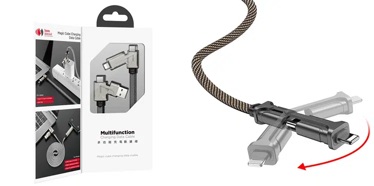 S22 Magic Cube 4-in-1 Cable – Fast Charging & Data Sync