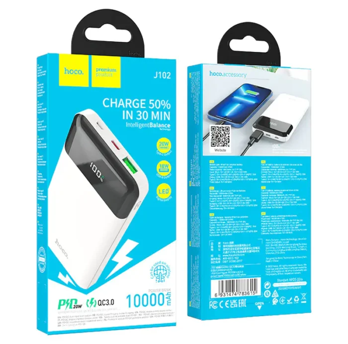 Power bank 10000mAh J102 Cool figure PD20W + QC3.0 - Image 8