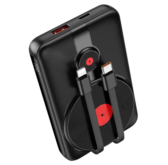 Power bank 10000mAh J92 Path wireless charging + built-in cables - Image 2