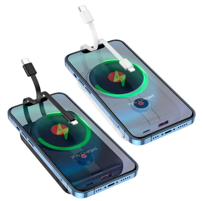 Power bank 10000mAh J92 Path wireless charging + built-in cables - Image 7