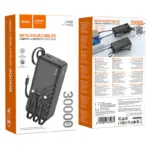 Power bank 30000mAh J146B Night tide 4 cables - Image 8