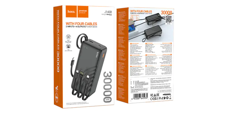 Power-bank-30000mAh-J146B-Night-tide-4-cables-box